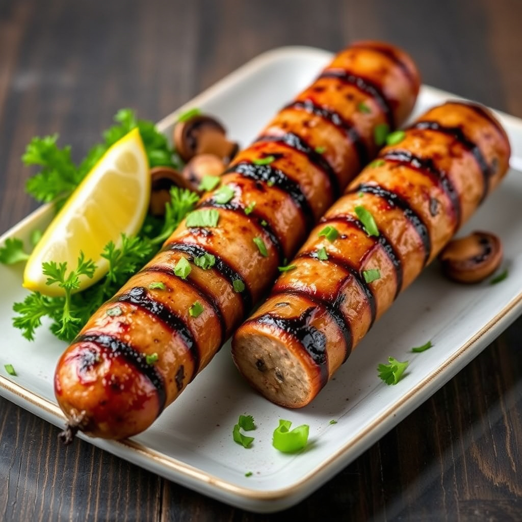 Grillet vill sopp-pølse