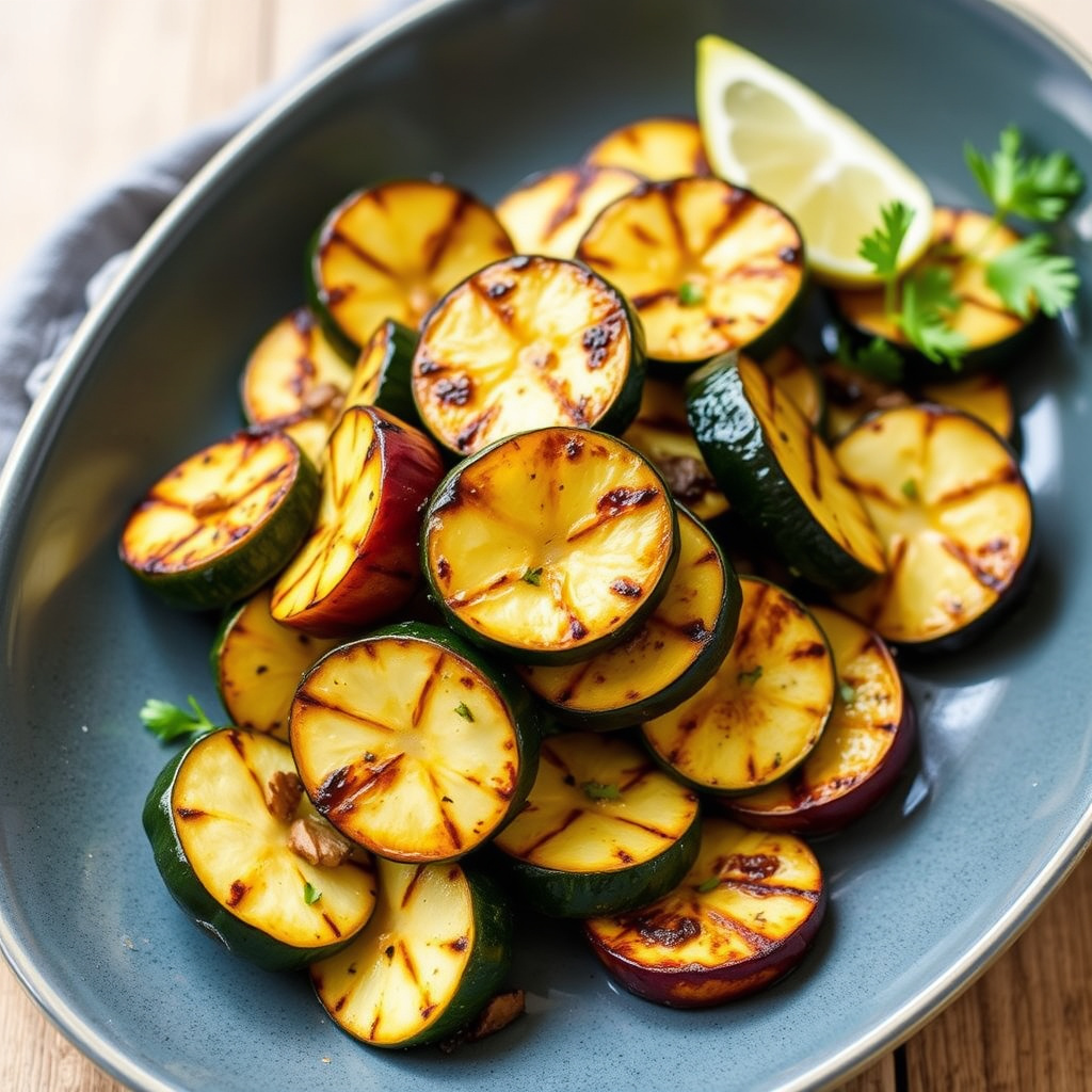 Grillet zucchini og squash