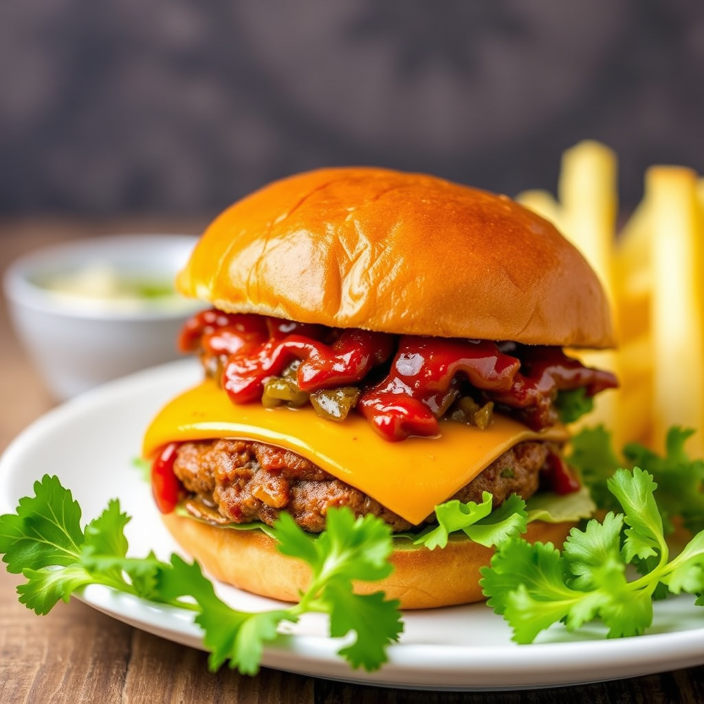 Grillkjøttburger med ost