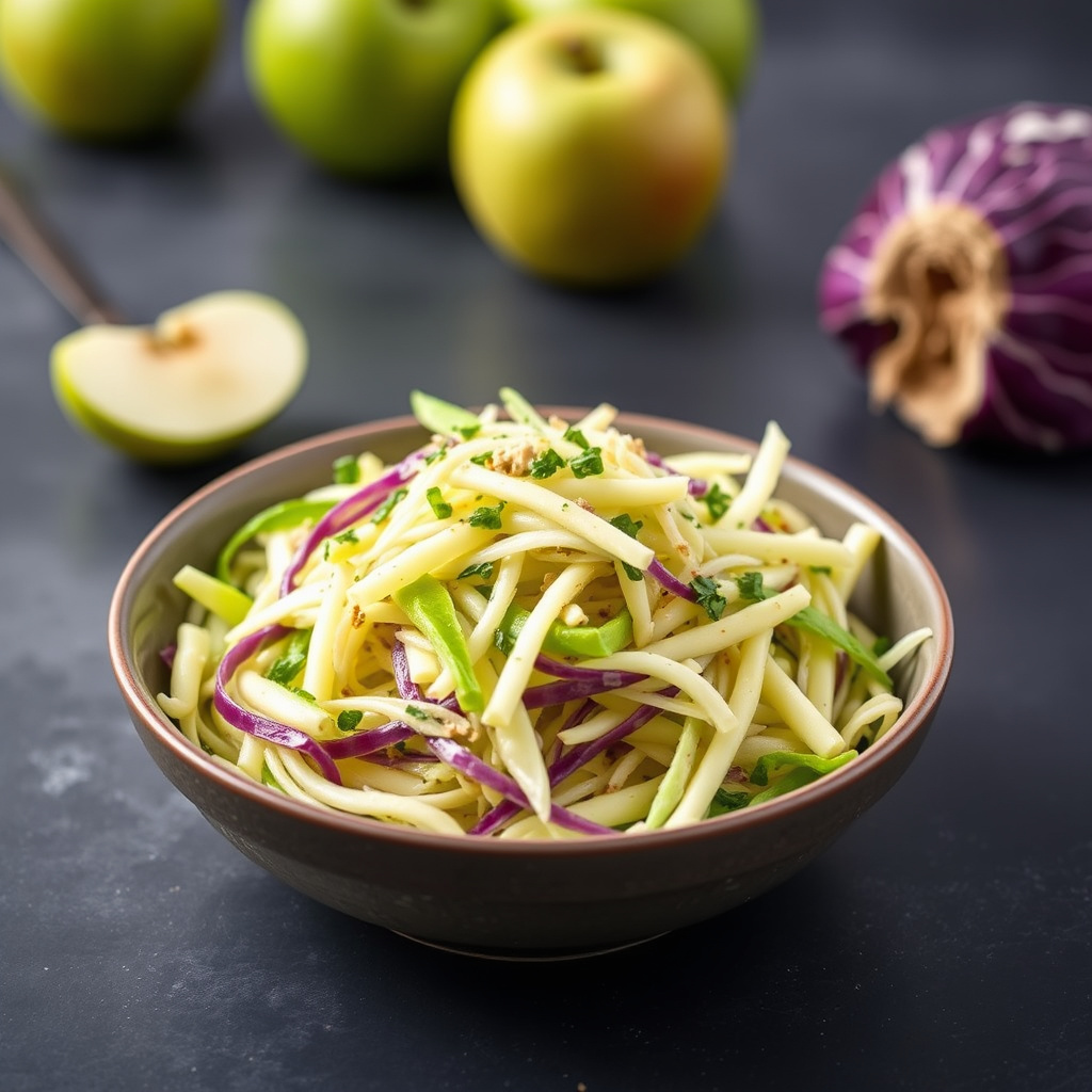 Grønn eple-, kål- og karve-slaw