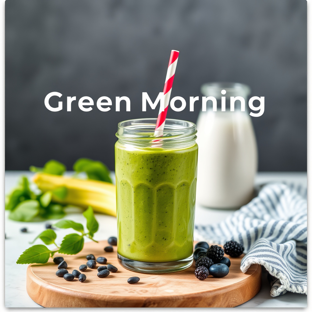 Grønn morgen-smoothie