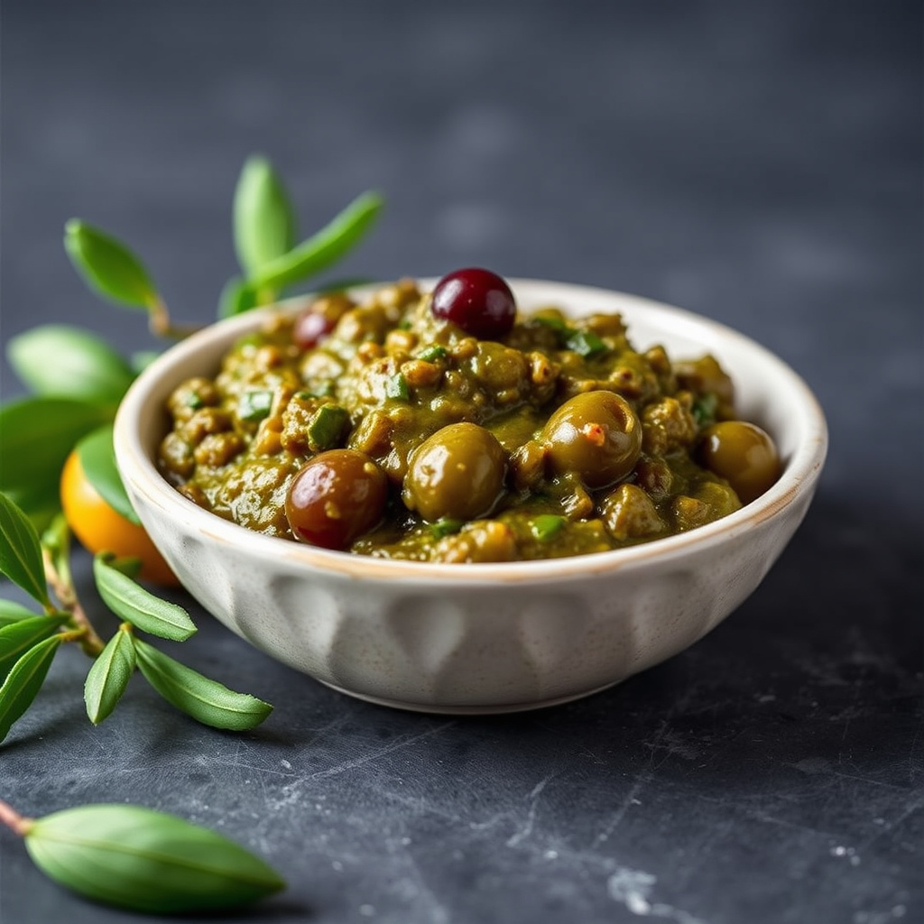 Grønn oliventapenade