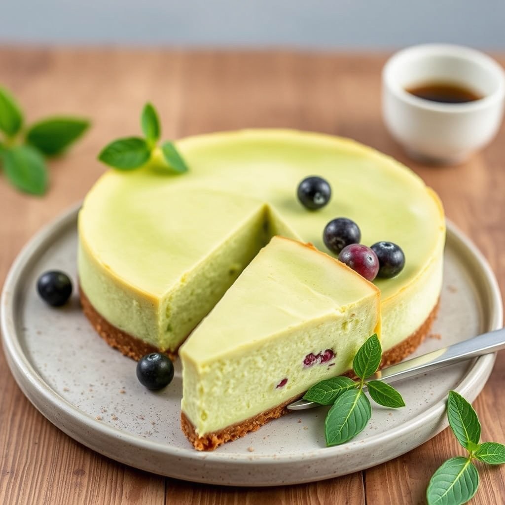 Grønn te-ostekake