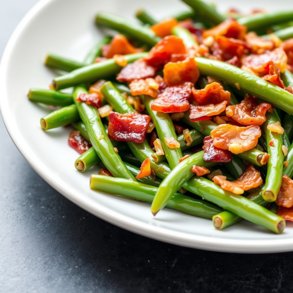 Grønne bønner og bacon