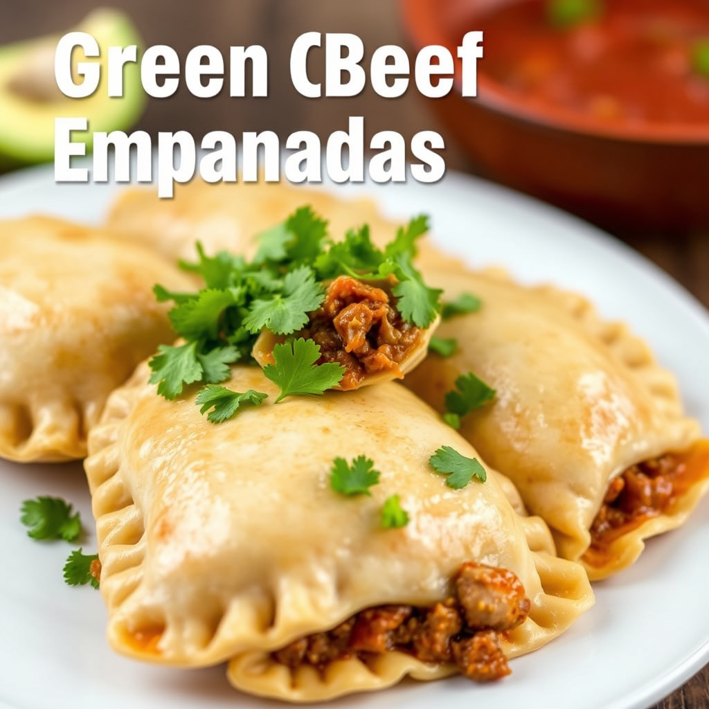 Grønne chili- og biffempanadas