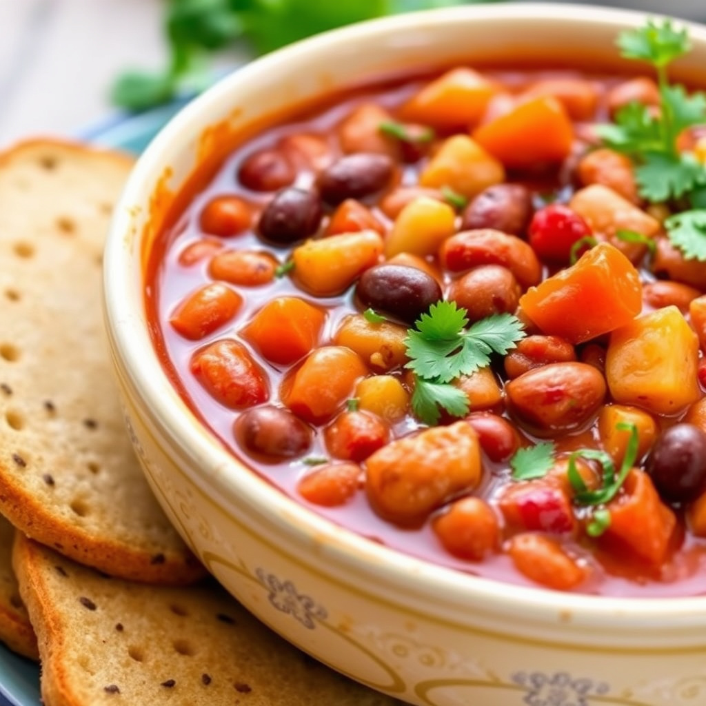 Grønnsaks- og bønnechili