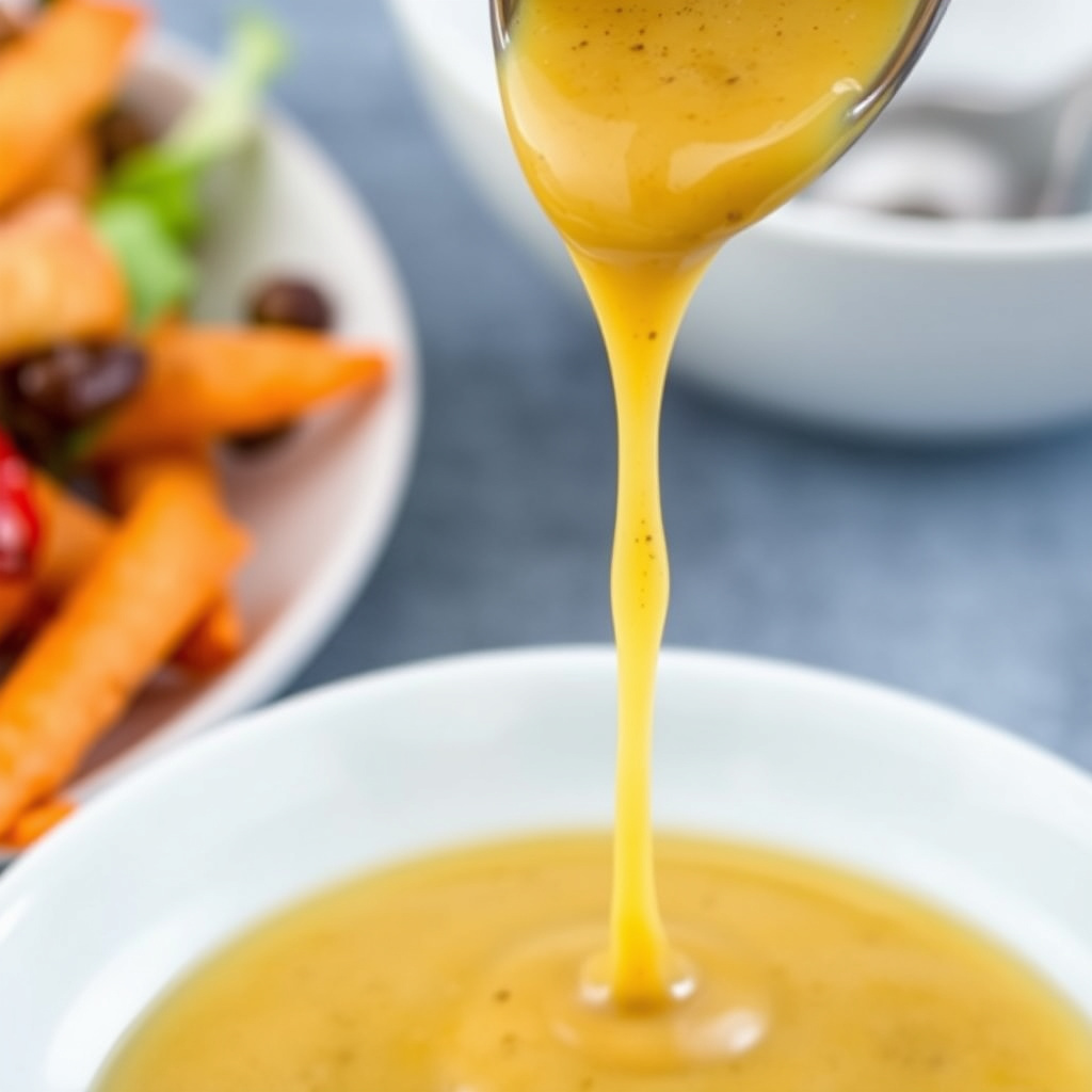 Gullgyllen honning- og sennepsdressing