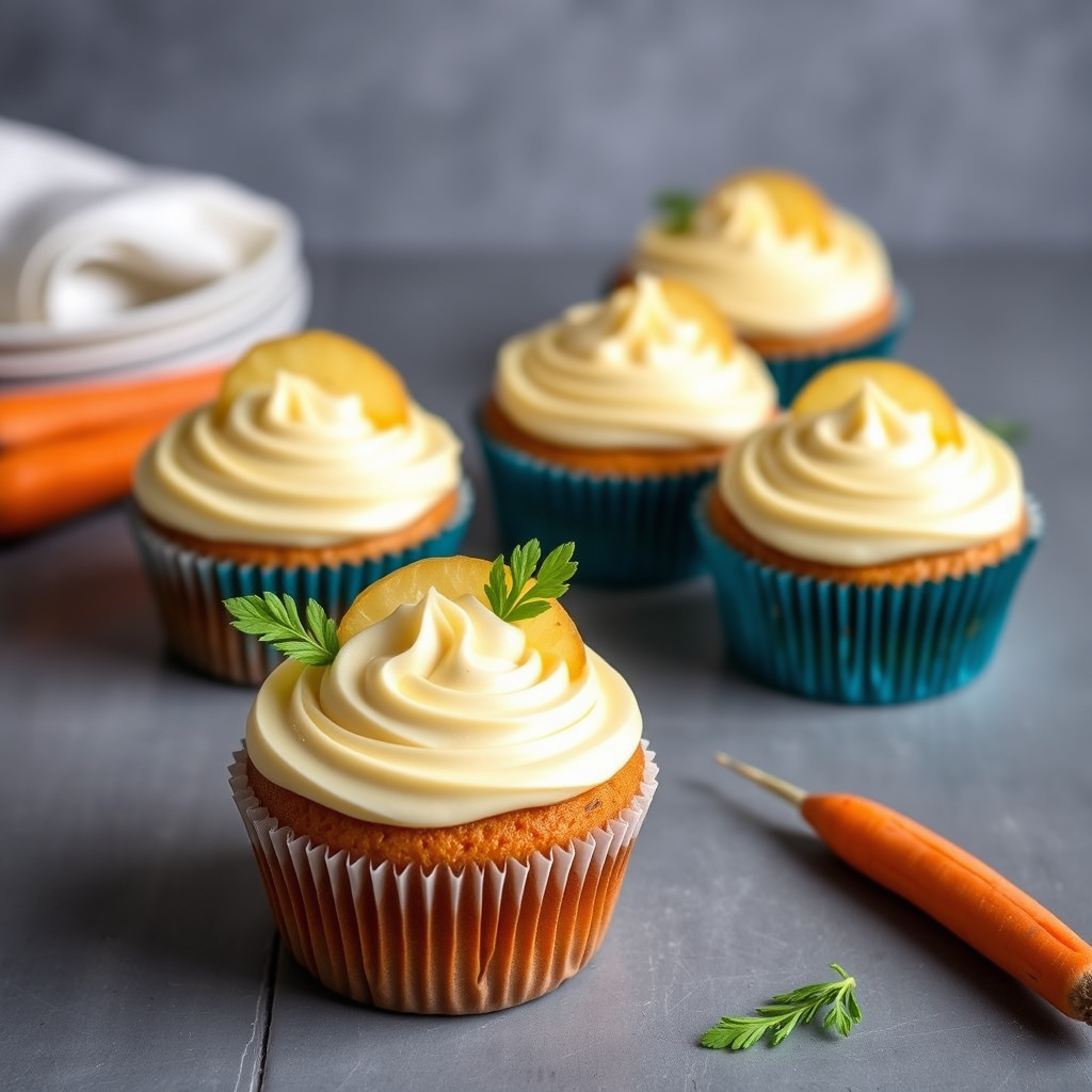Gulrot- og ananasmuffins