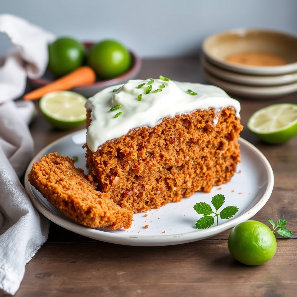 Gulrotkake med lime- og mascarponekrem