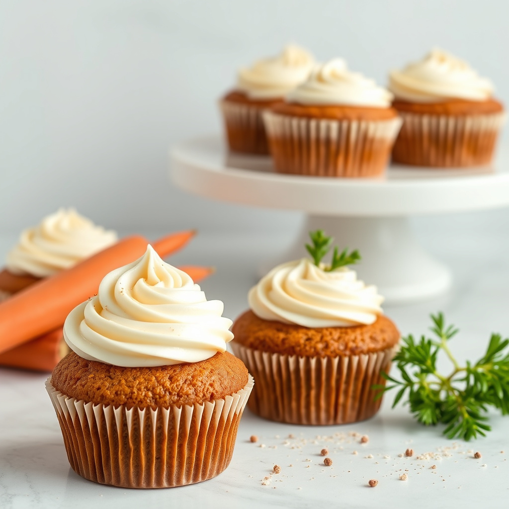 Gulrotkakecupcakes