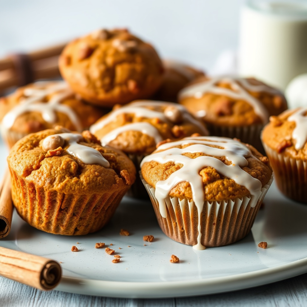 Gulrotkakemuffins med kanelglasur