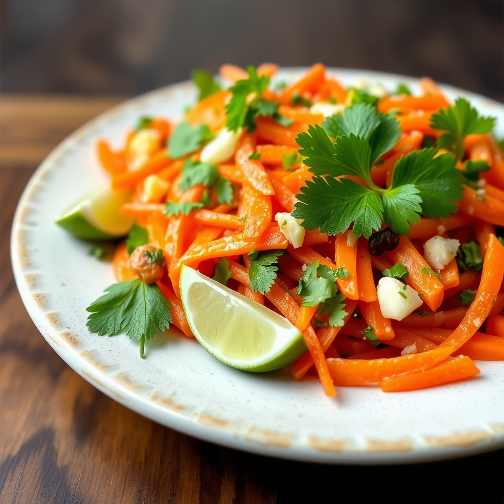 Gulrotsalat med lime og koriander