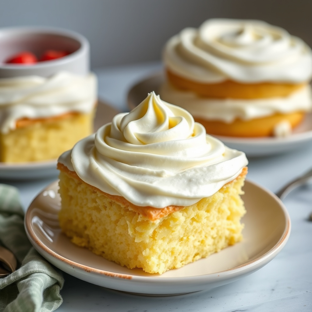 Gult kake med amerikansk smørkrem