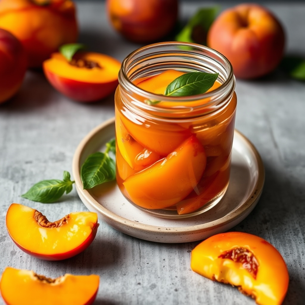 Habanero-innlagte fersken