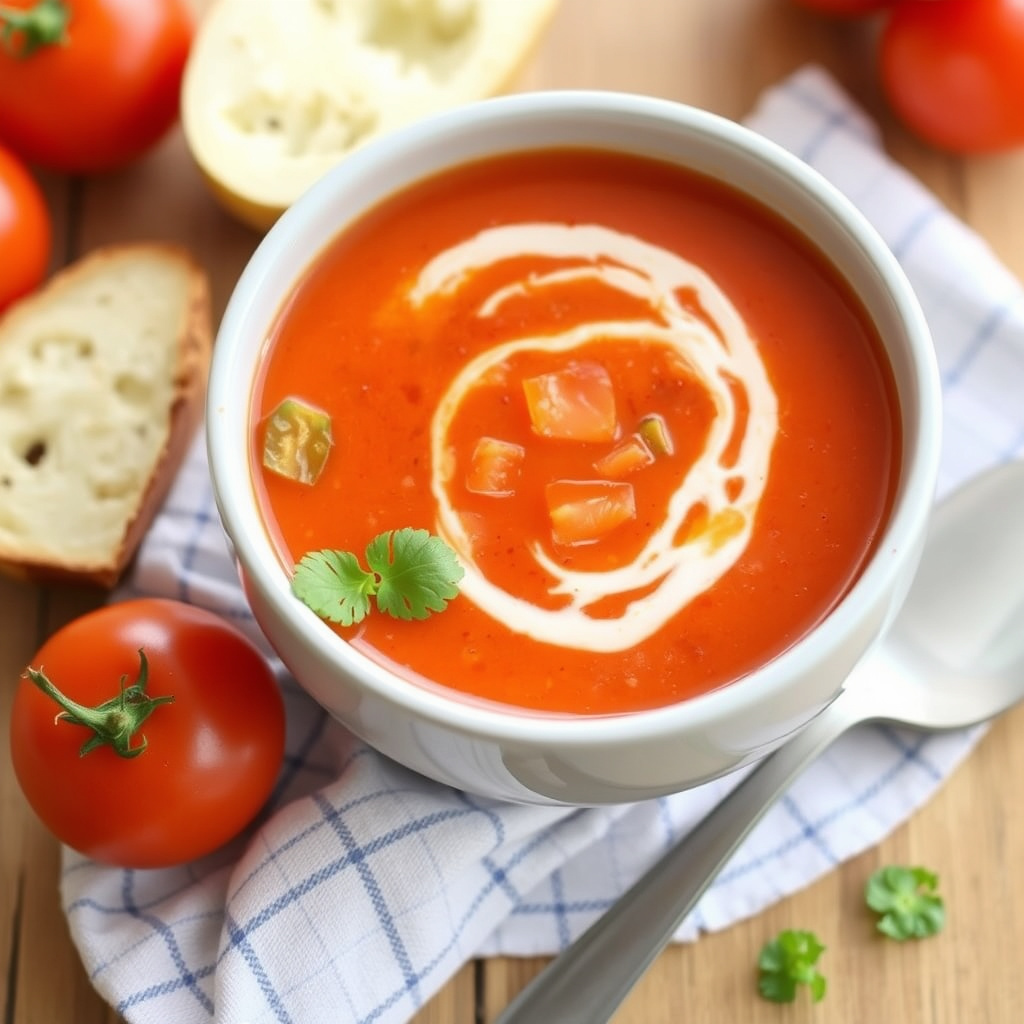 Hagefersk tomatsuppe