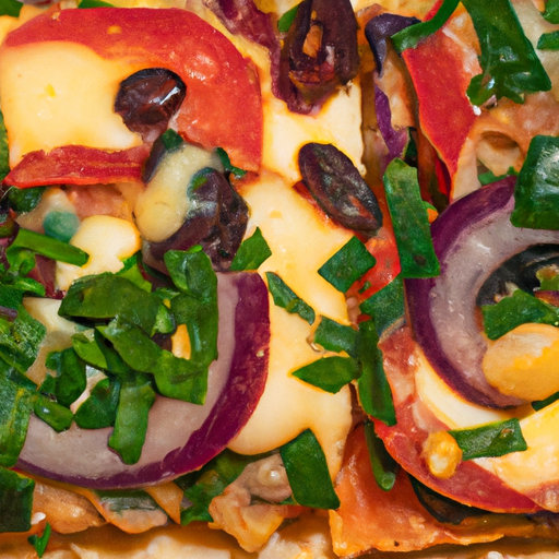 Hagegrønnsakspizza i firkanter