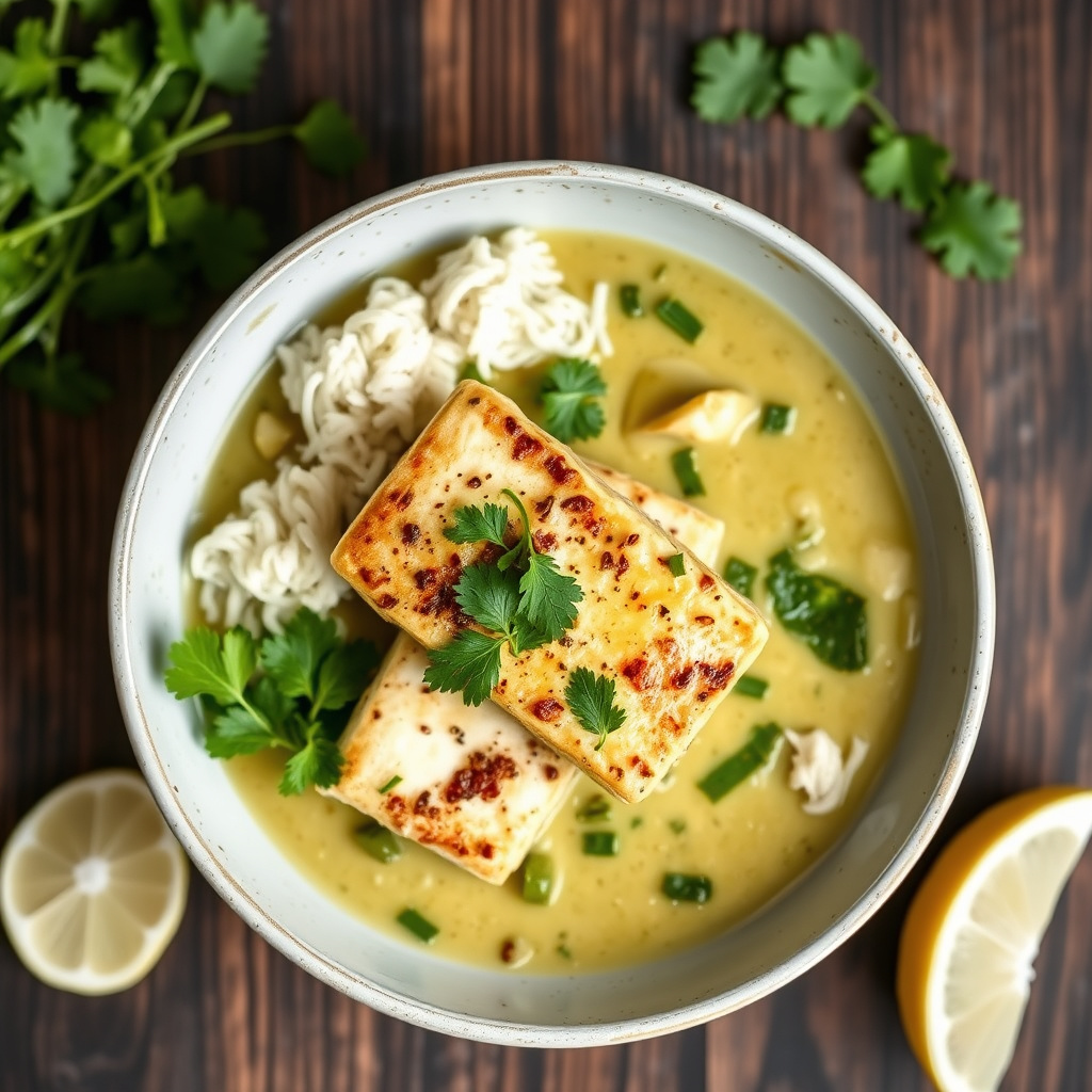 Halibut grønn karri