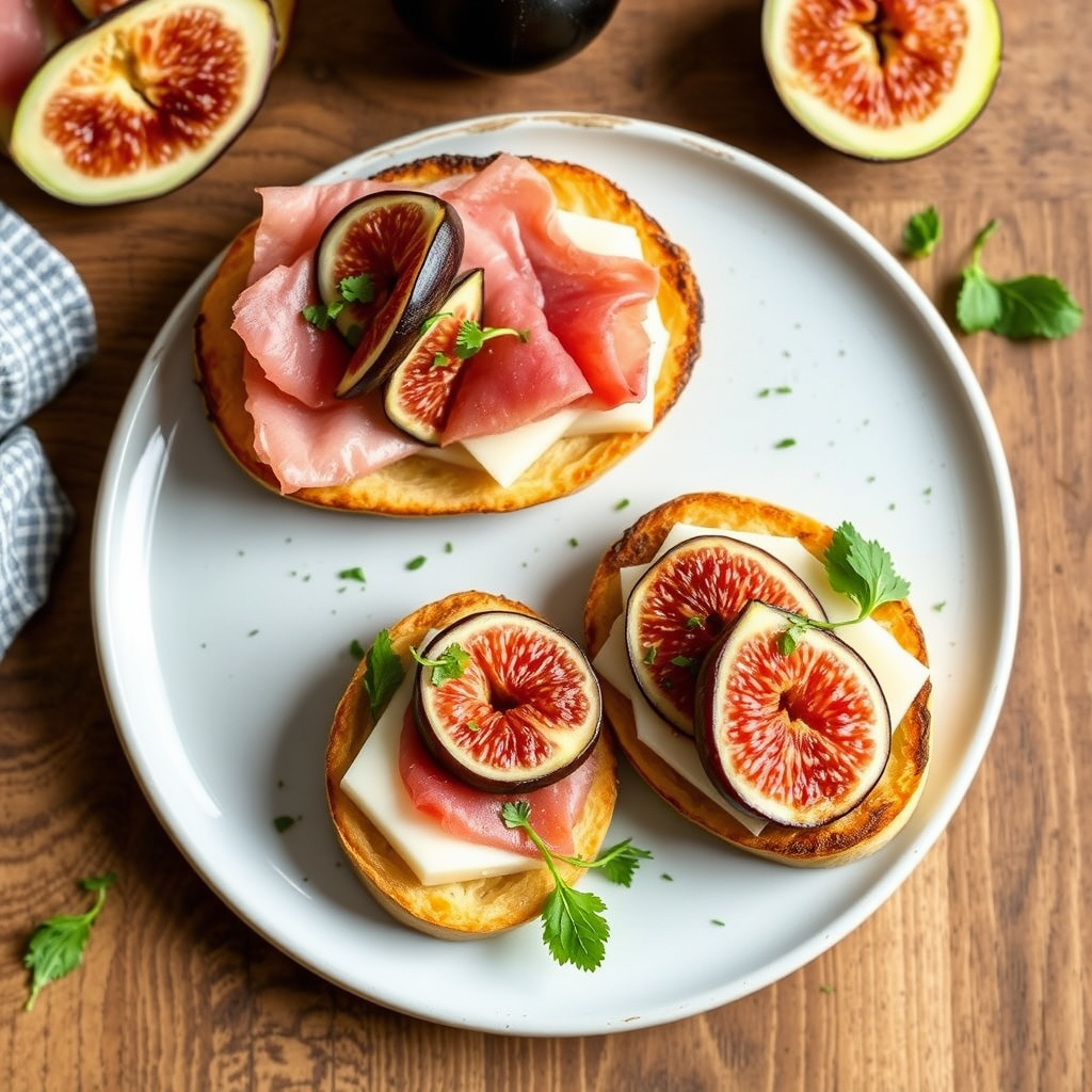 Ham, Manchego og fiken-tartiner