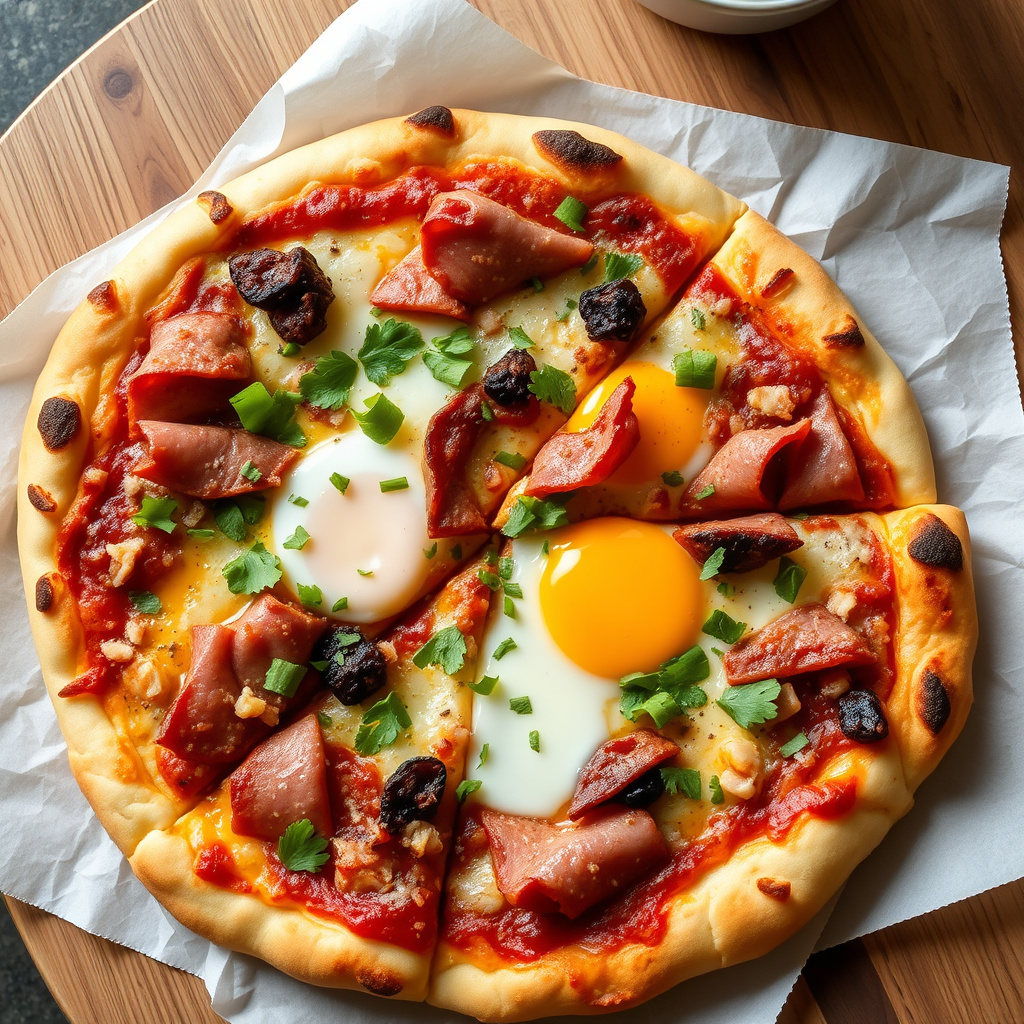 Ham- og chilibrunsjpizza