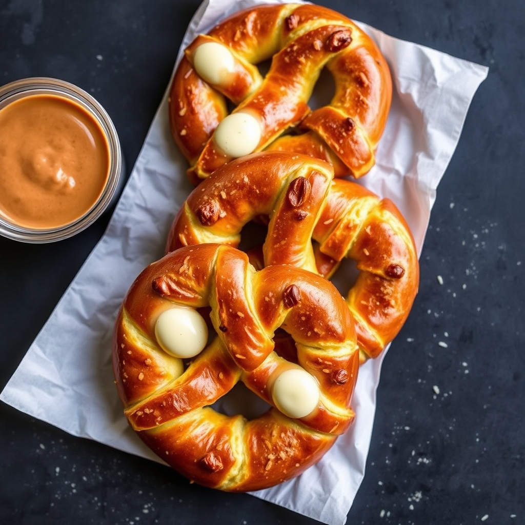 Ham- og sveitsiske pretzels