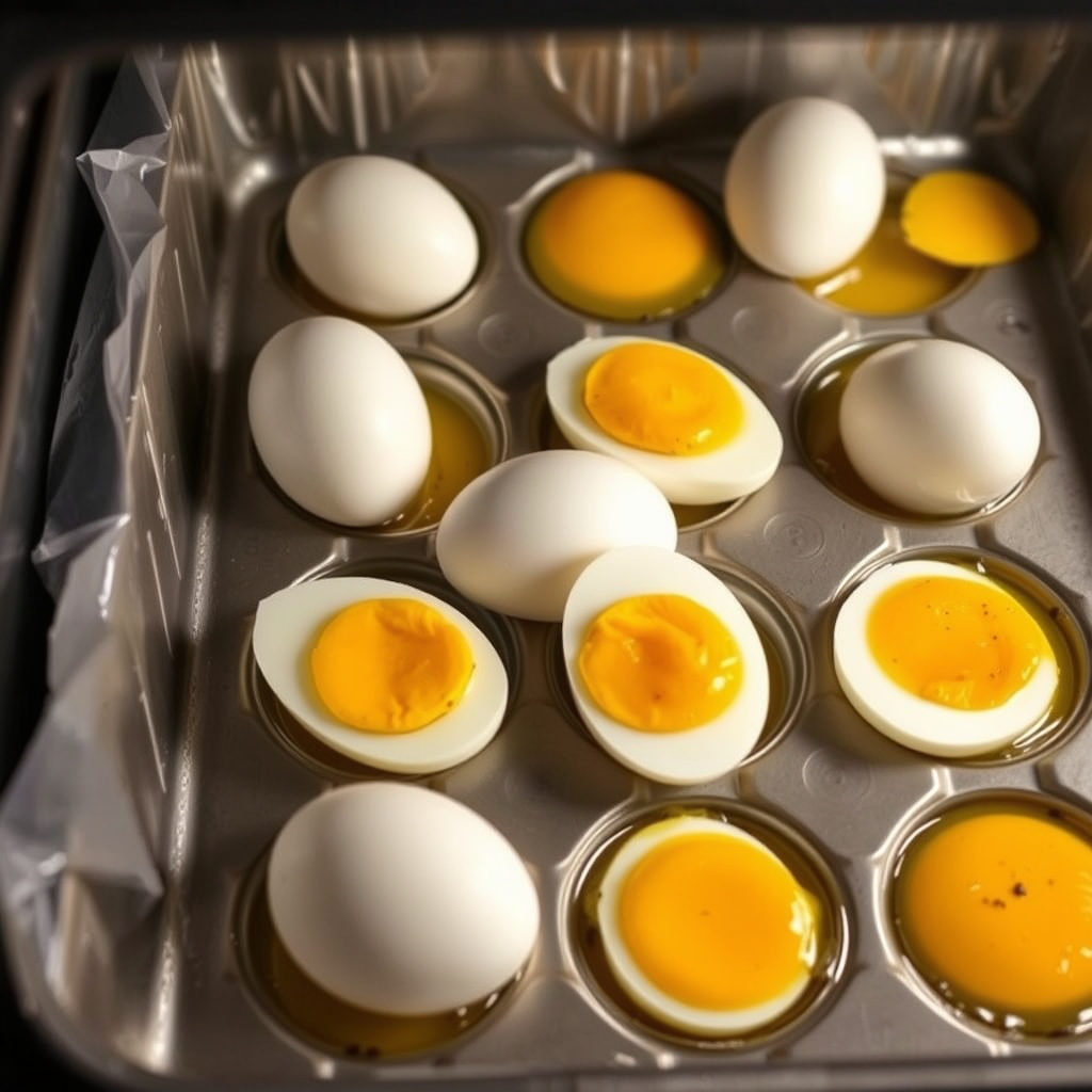 Hardkokte egg i ovnen