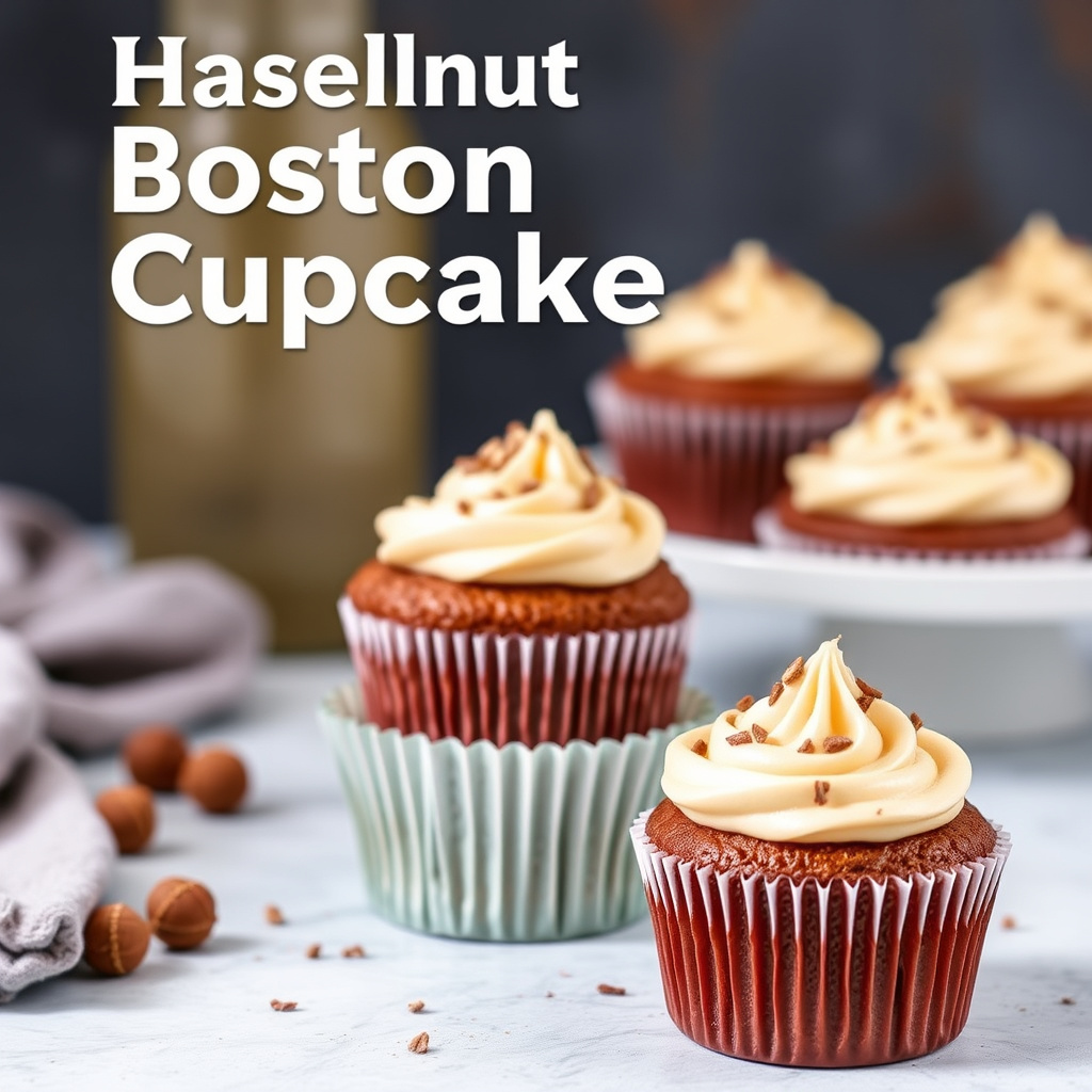 Hasselnøtt Boston Cream Cupcakes