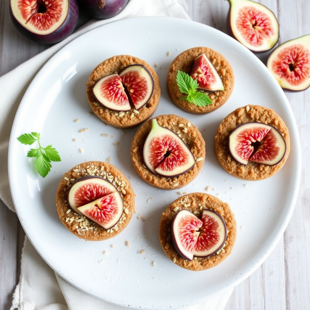Hasselnøtt- og bokhvete-financiers med fiken