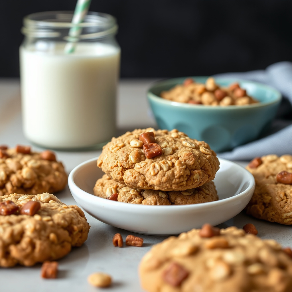 Havre- og toffee-kjeks