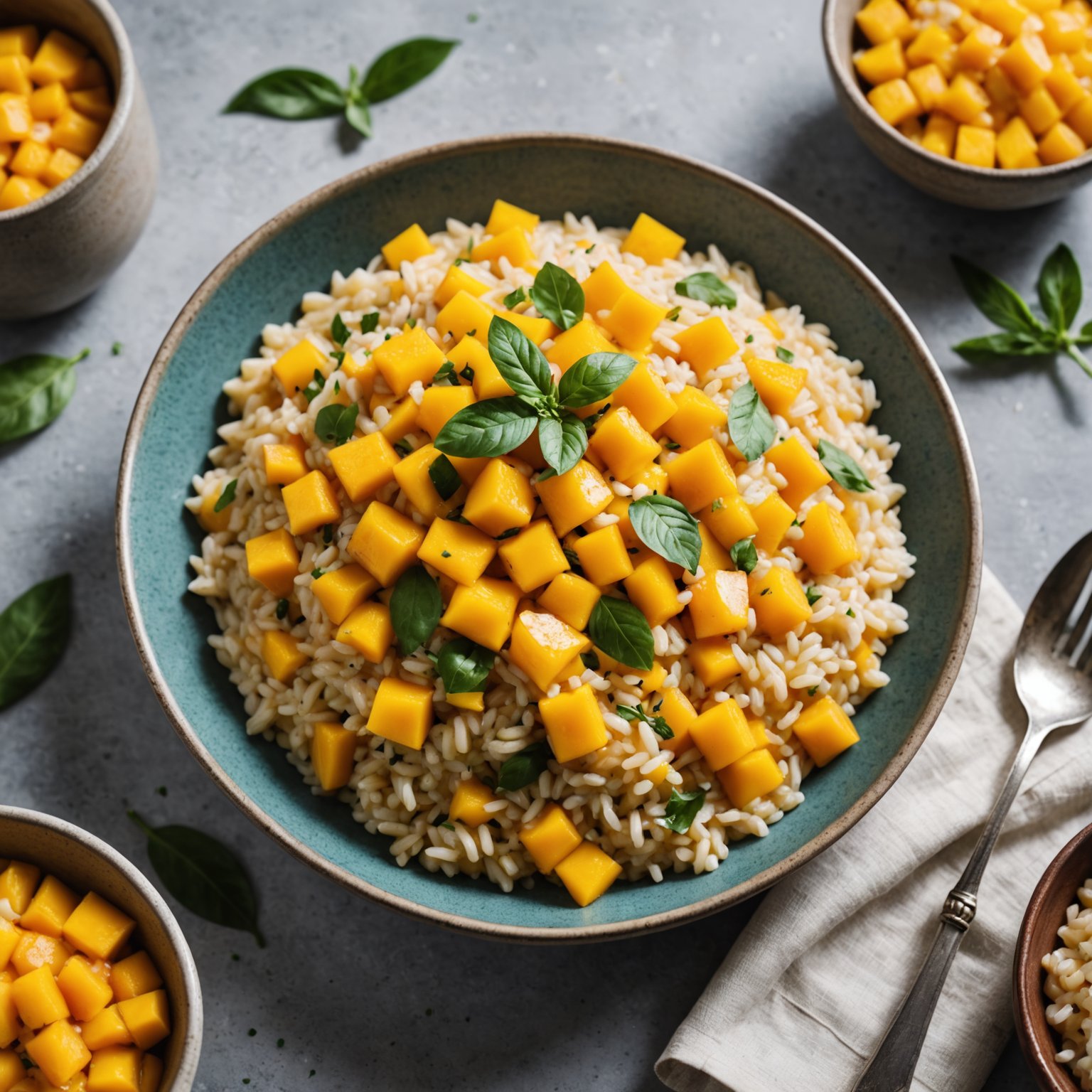 Tropisk mangorisotto med vannmelon
