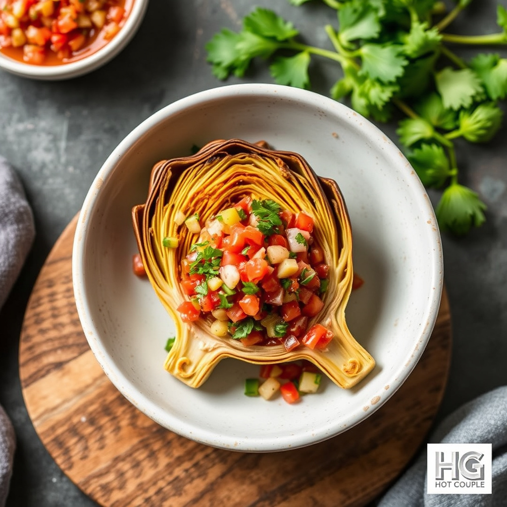 Dampet artisjokk med salsa