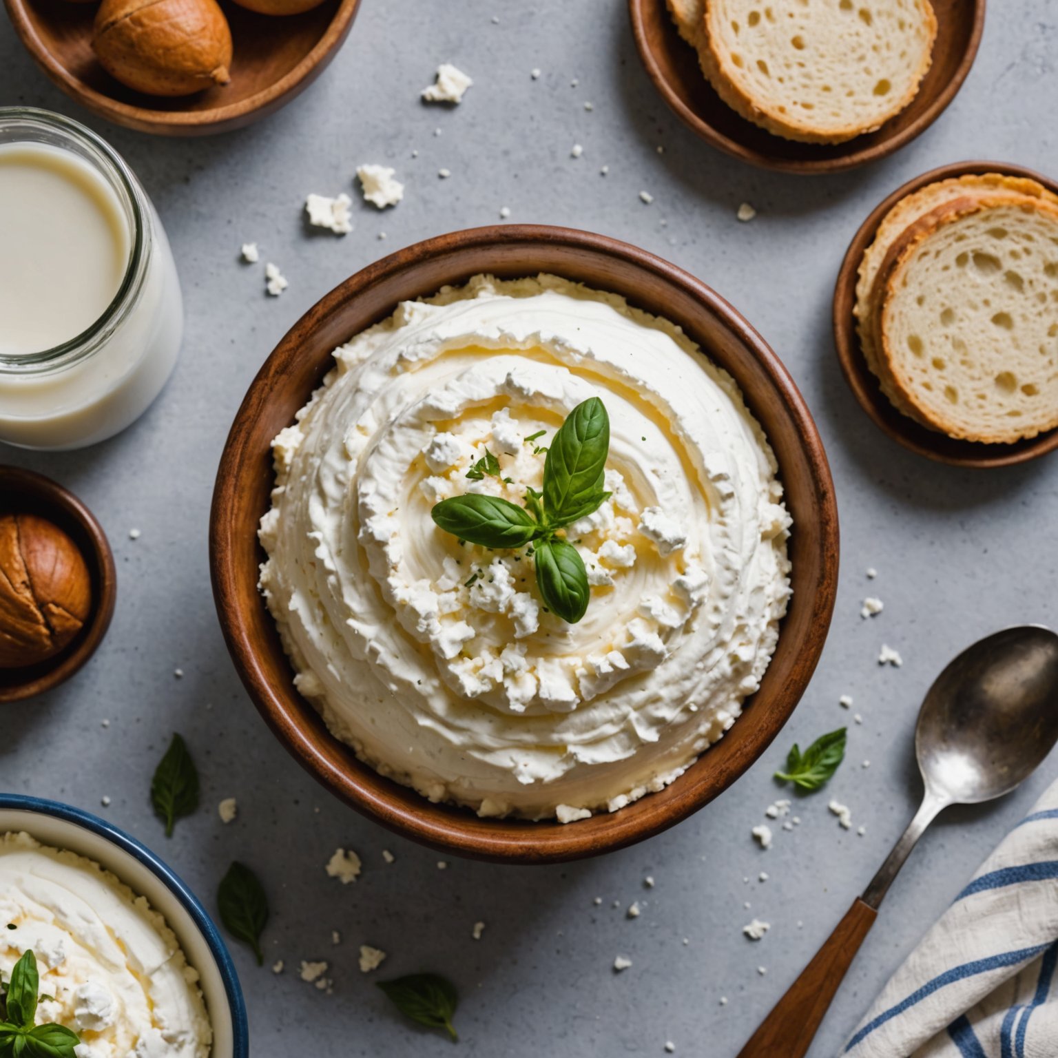 Hjemmelaget ricottaost av helmelk