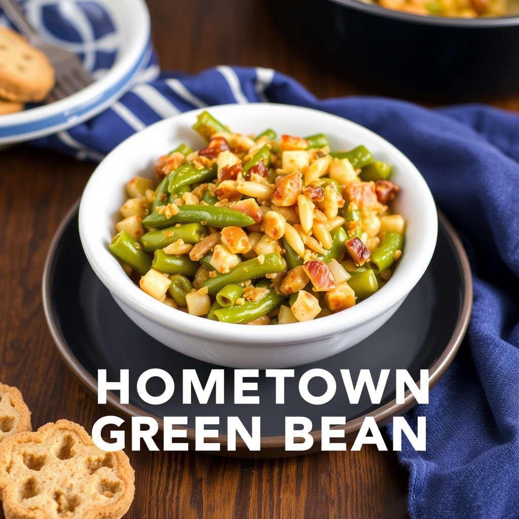 Klassisk grønnbønnegryte med sprø løk