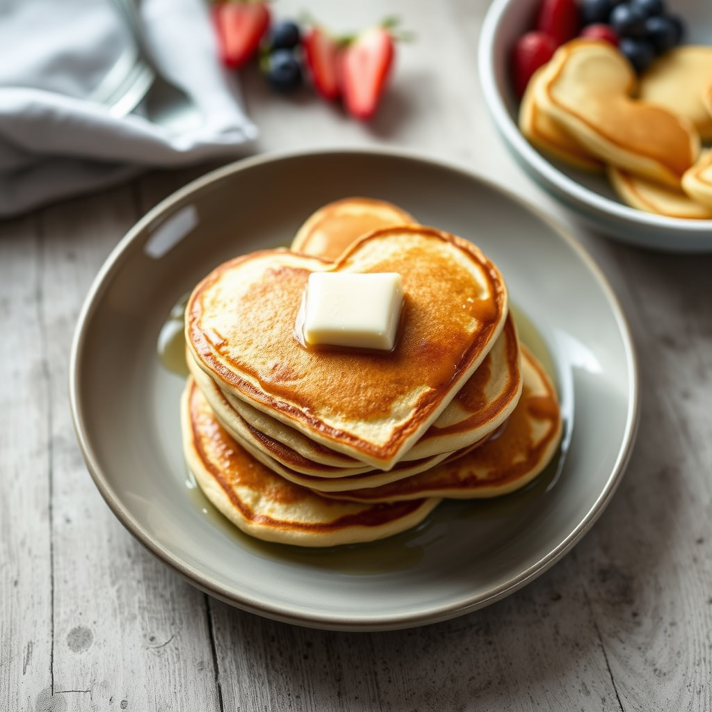 Hjerteformede pannekaker