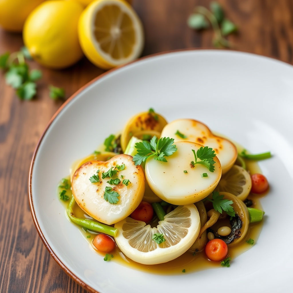 Hjerter av fennikel med sitron og koriander