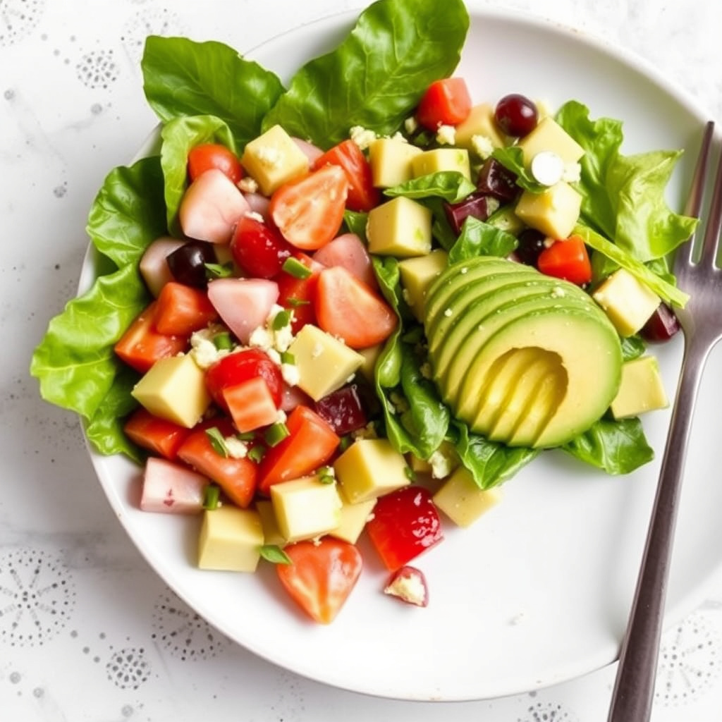 Hjertesalat- og avocadosalat