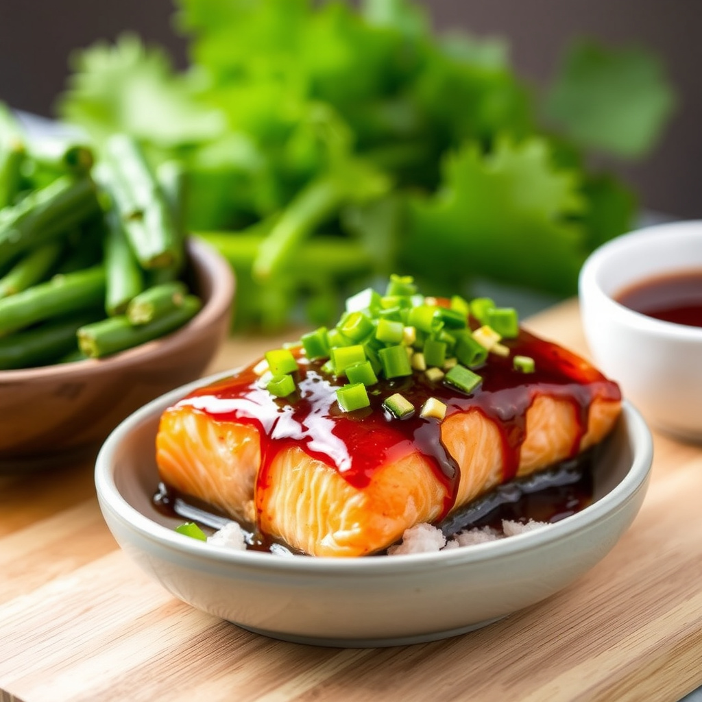 Hoisin-glassert laks