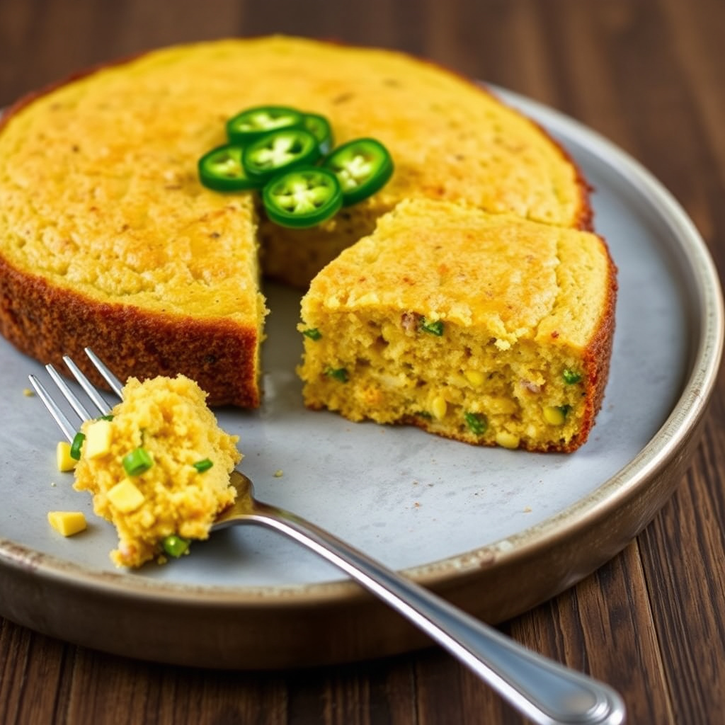 Hominy-Jalapeno-kornbrød