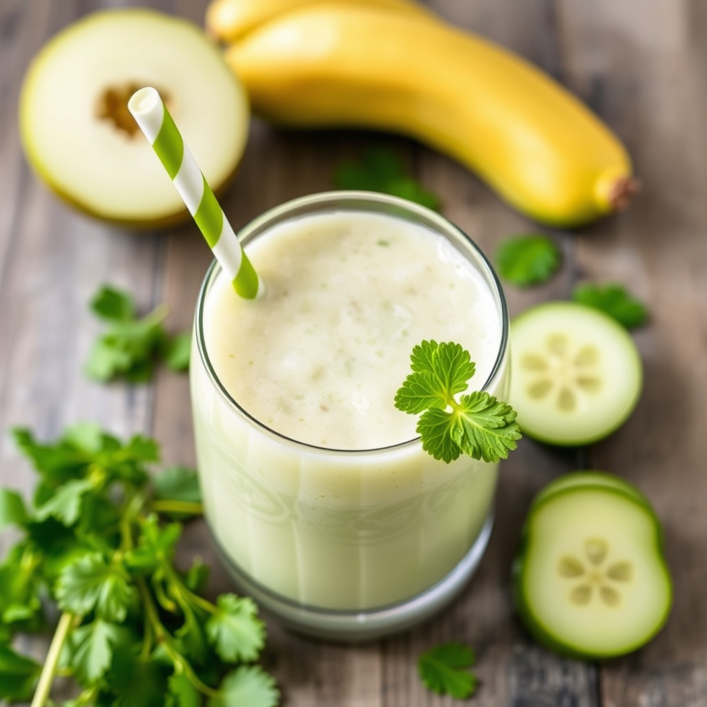 Honningmelon- og agurksmoothie
