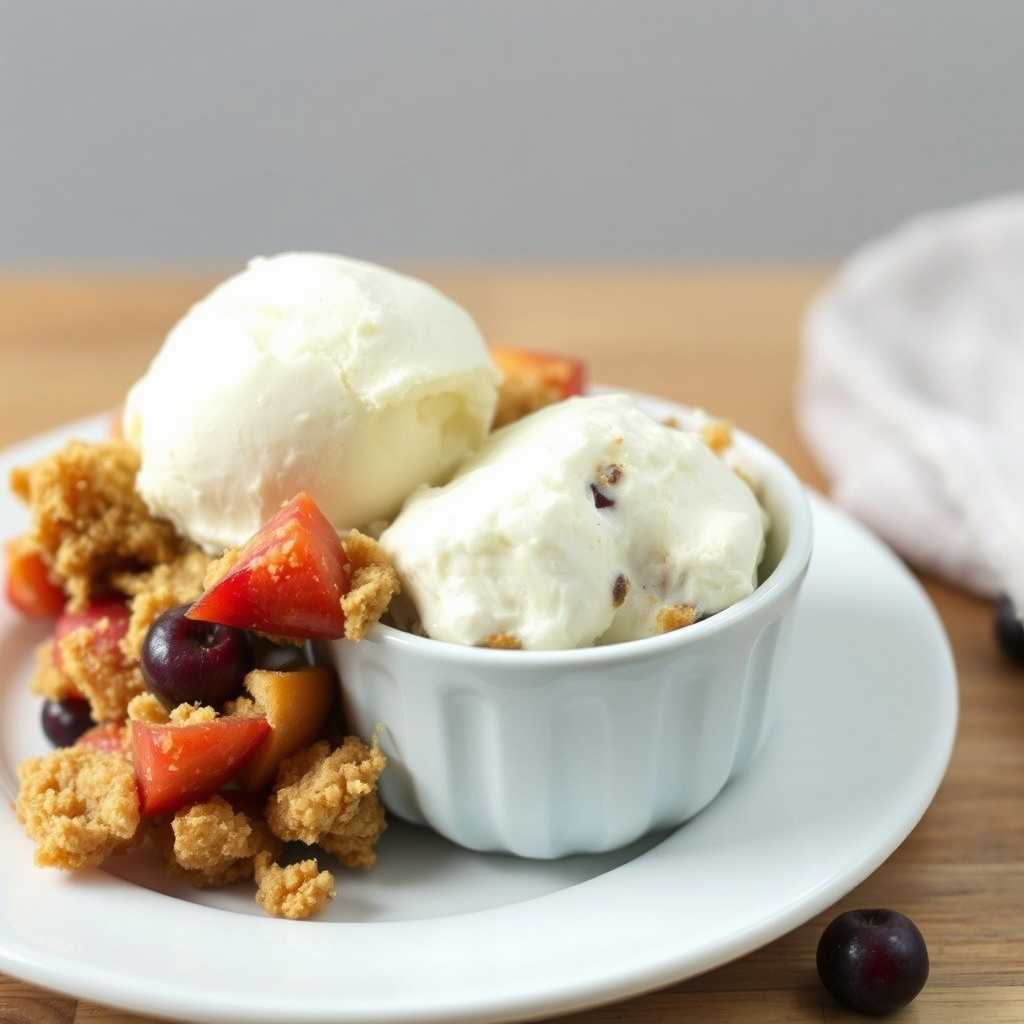 Høstfruktcrumble med pærer og epler