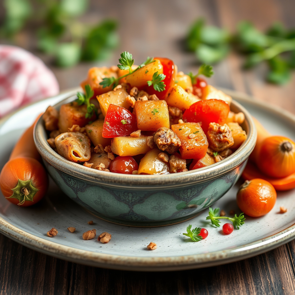 Høstdekorasjon: Topiary med korn og nøtter