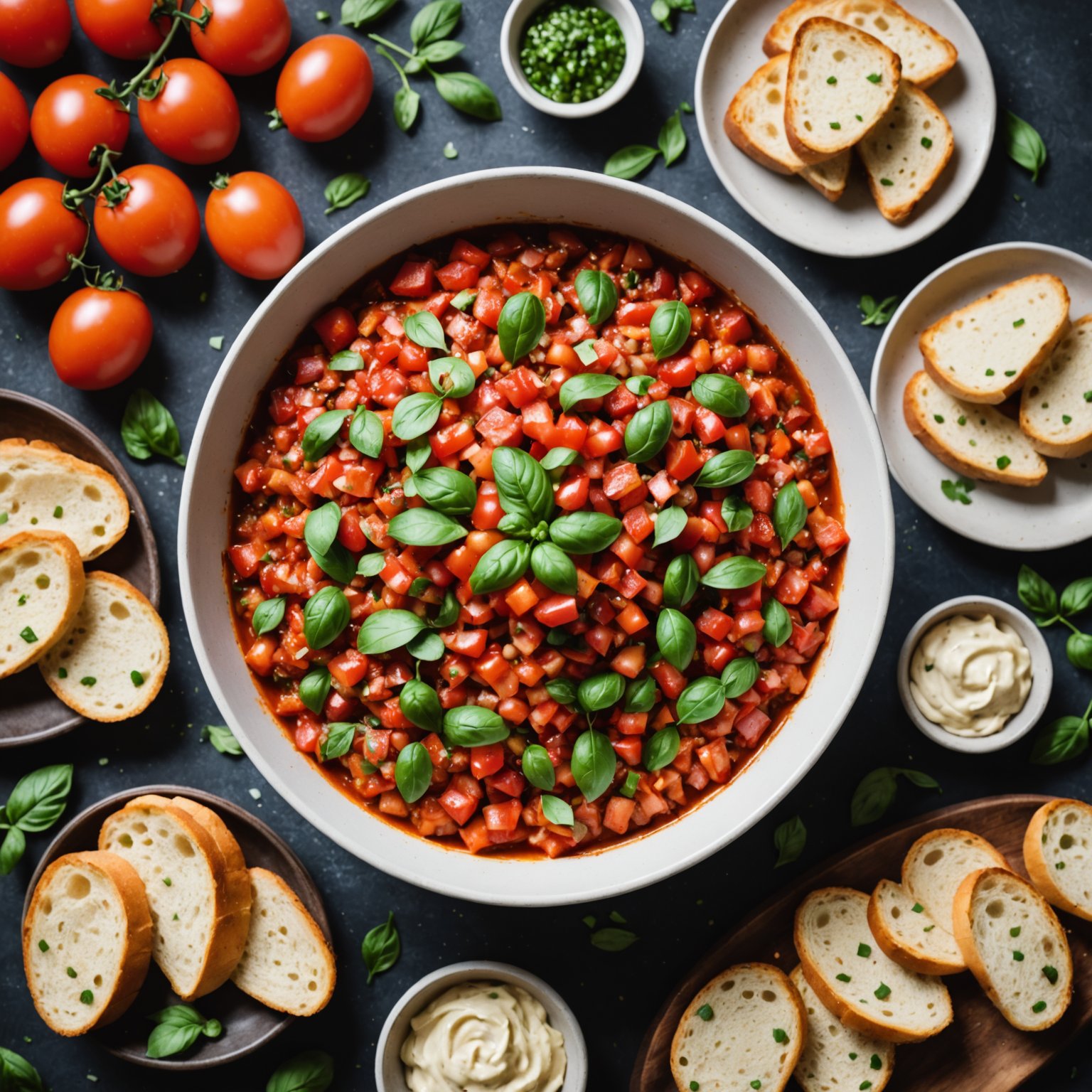 Hot bruschetta-dip