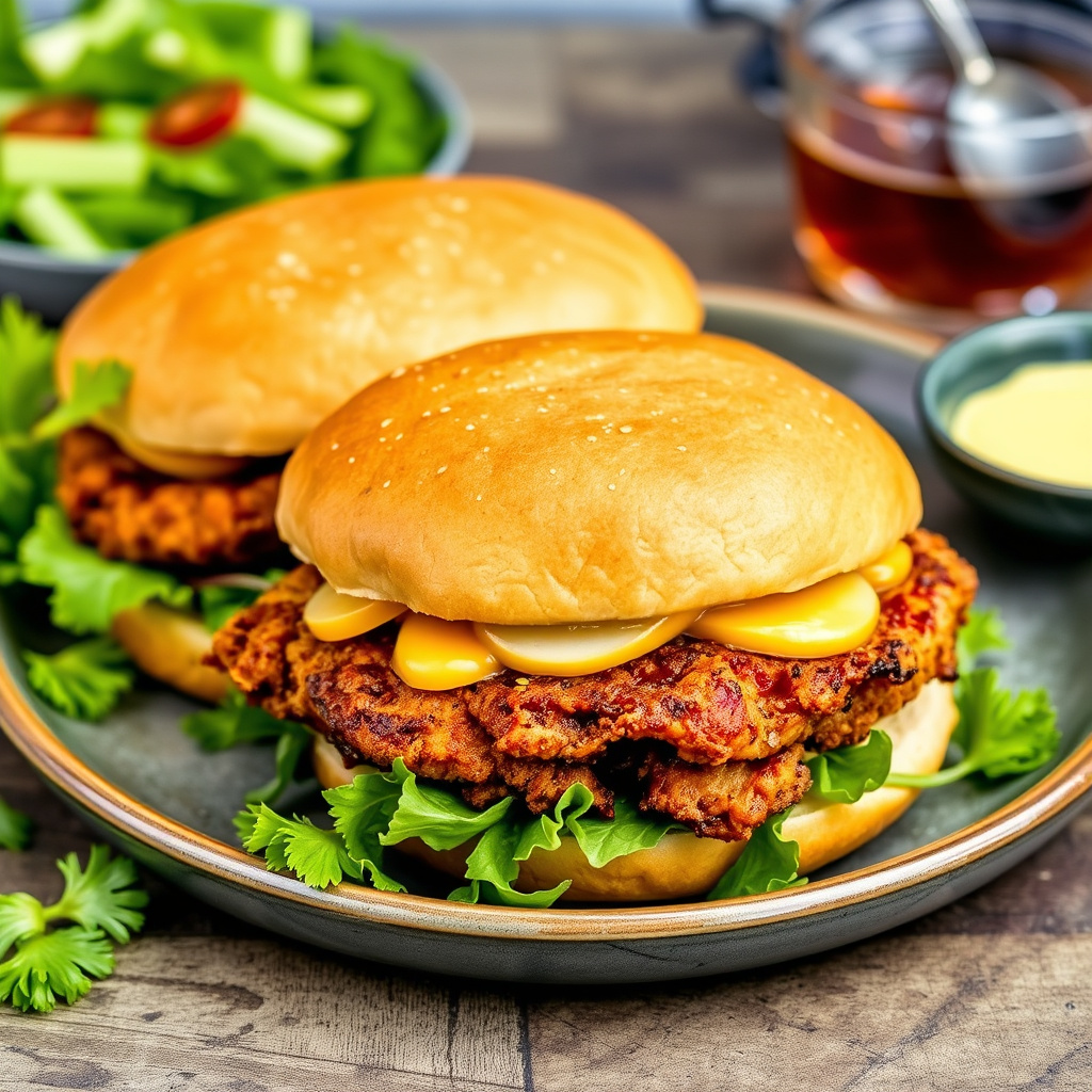 Hot Chicken-Fried Steak Sandwiches