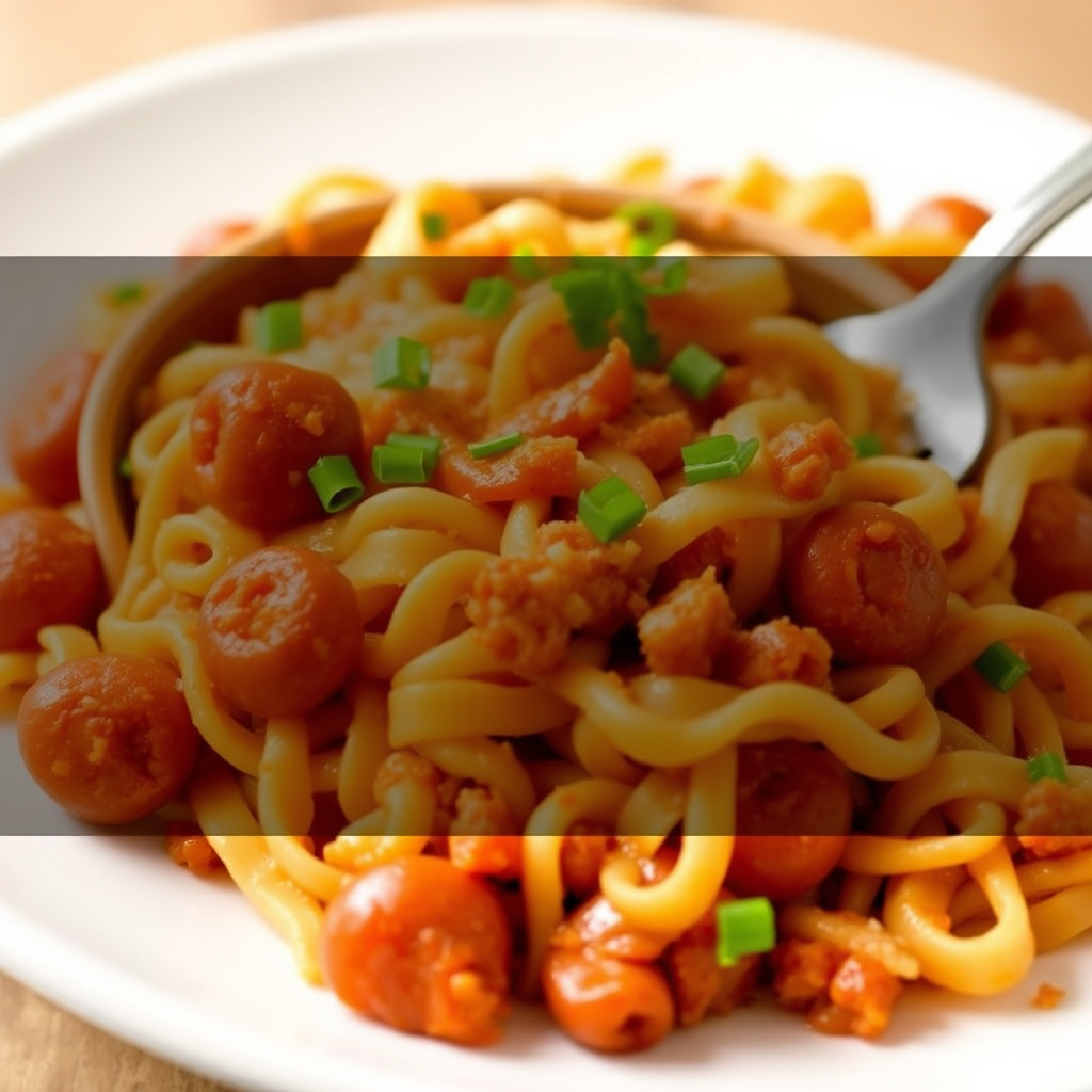 Hot Dog Nudelgrateng