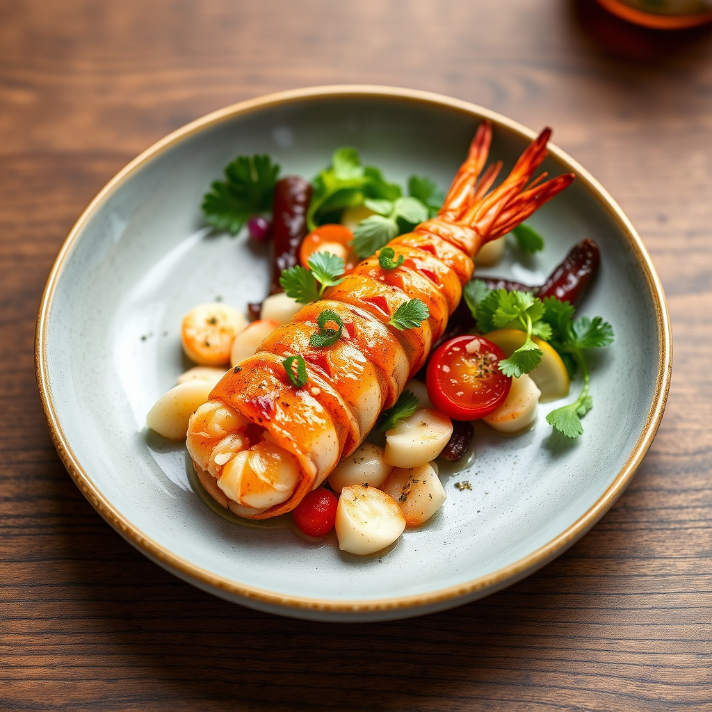 Hummer med skalldyrsalat og fleur de sel