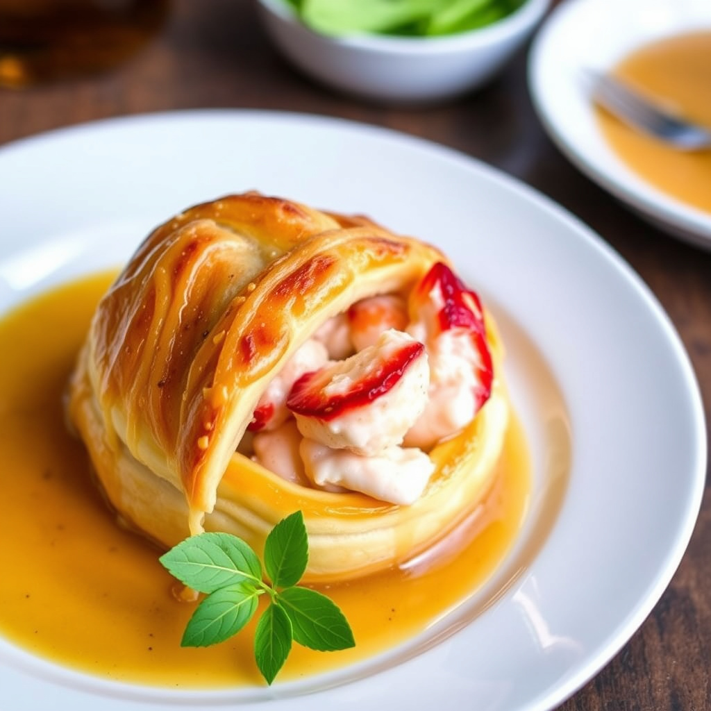 Hummer Vol au Vent med appelsin- og konjakk-saus