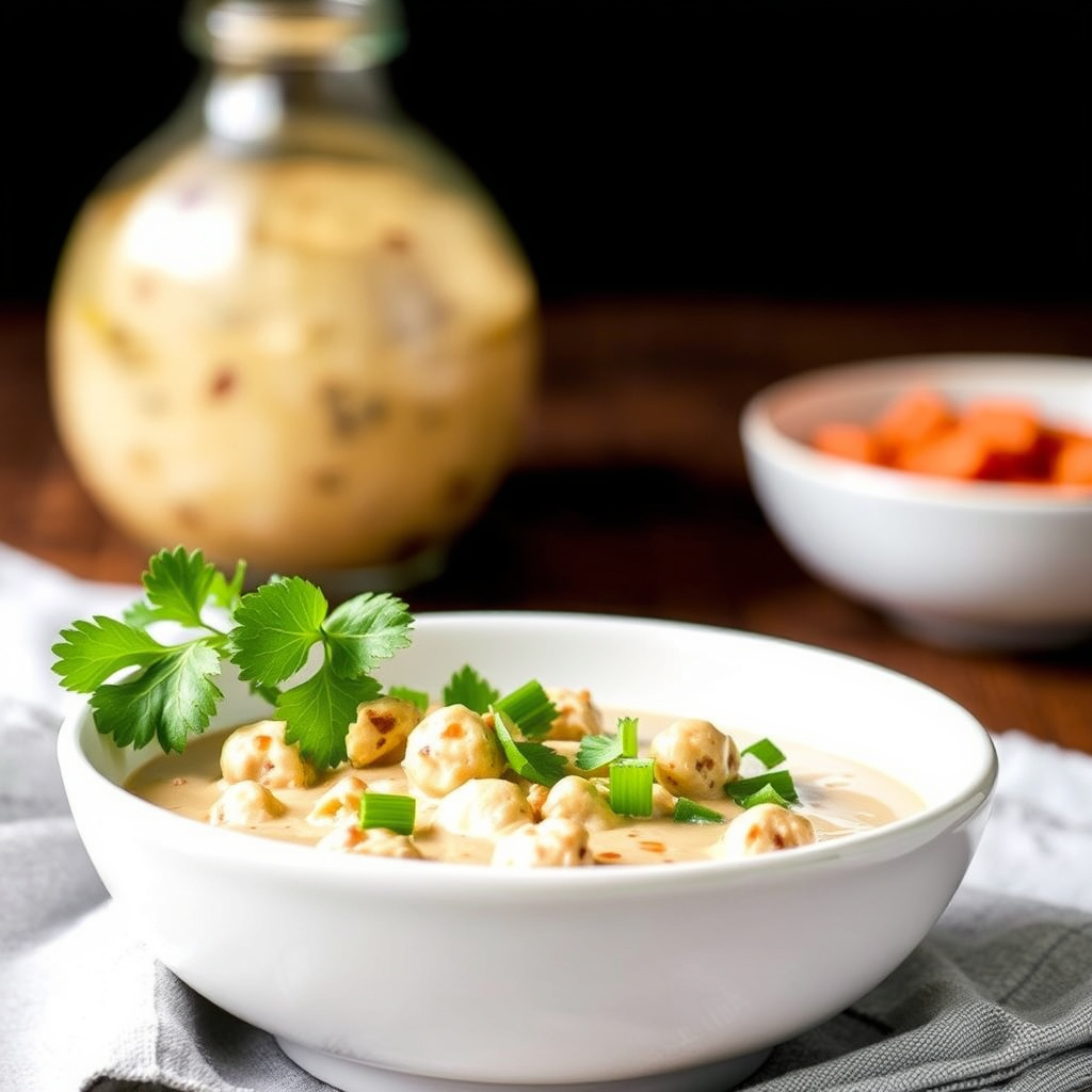 Hvit chili med kylling og lime