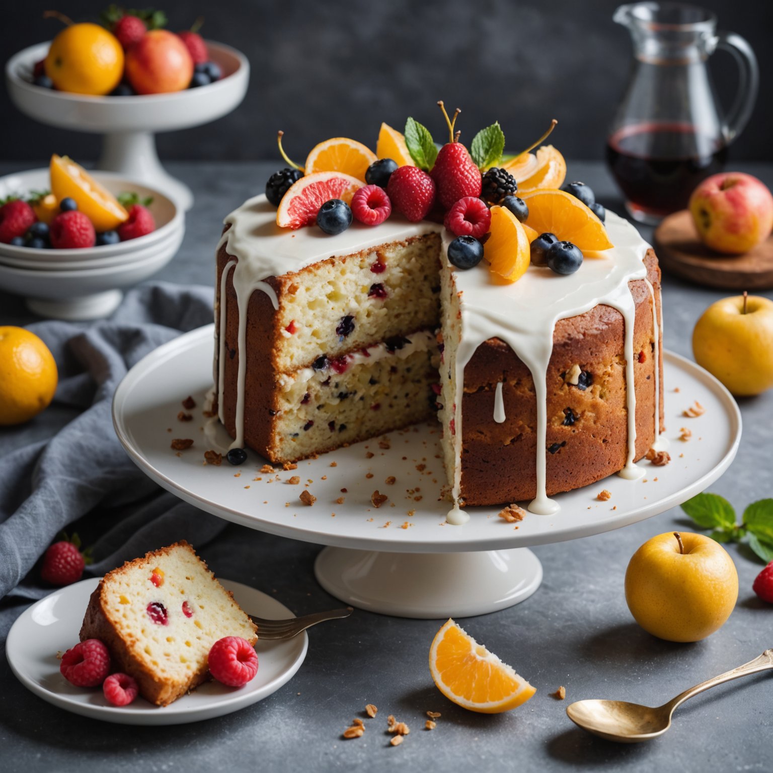 Hvit fruktkake