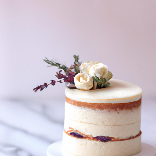 Hvit mandel bryllupskake