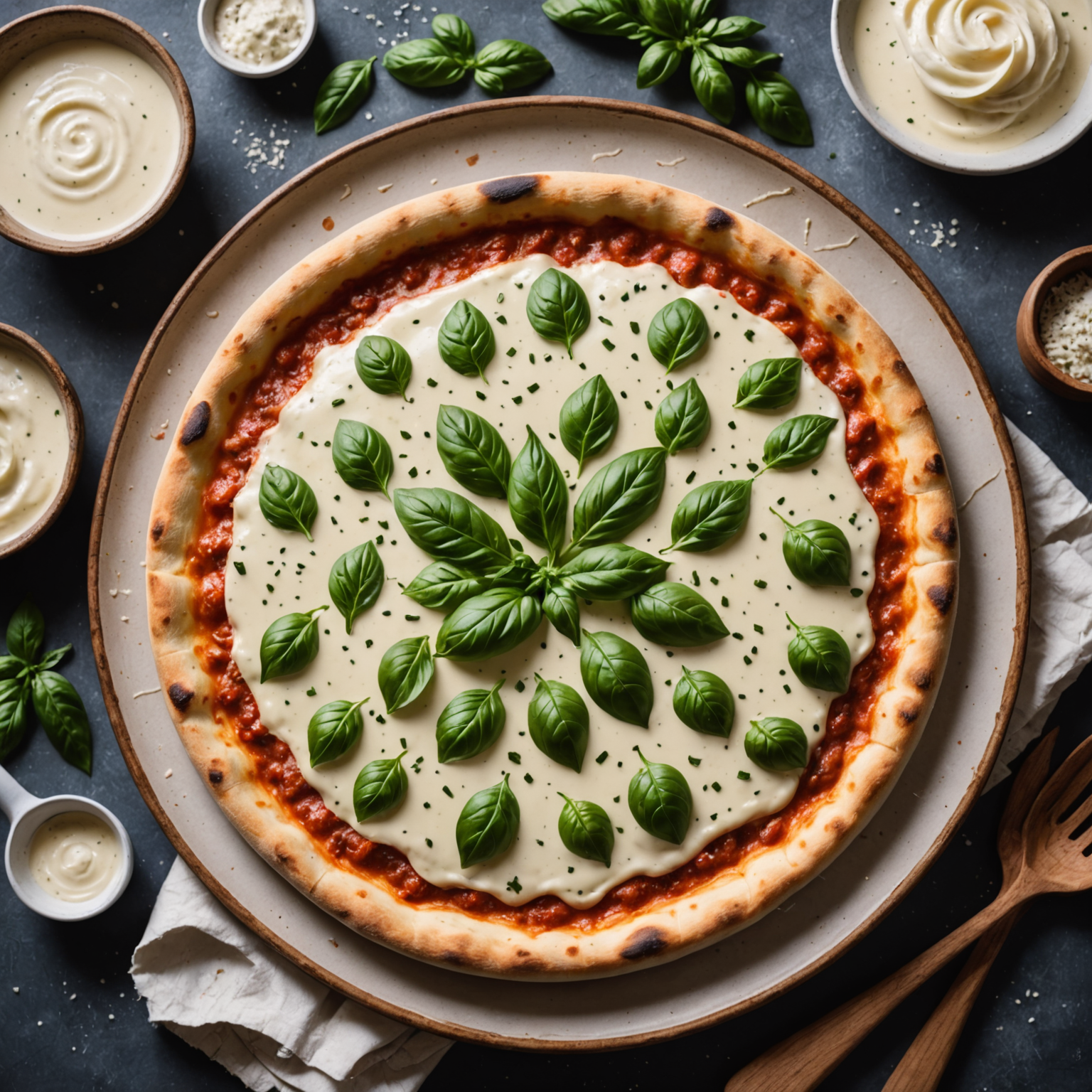 Hvit pizzasaus