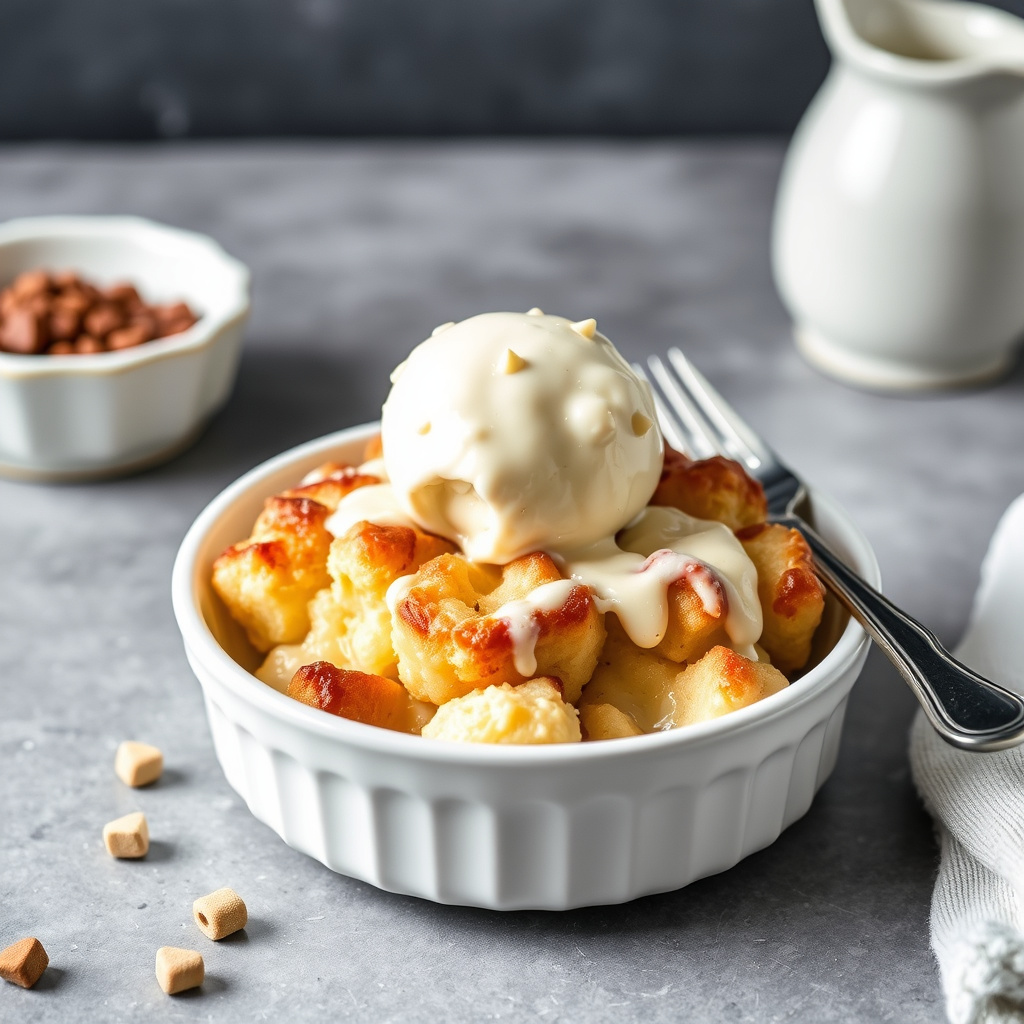 Hvit sjokolade brødpudding